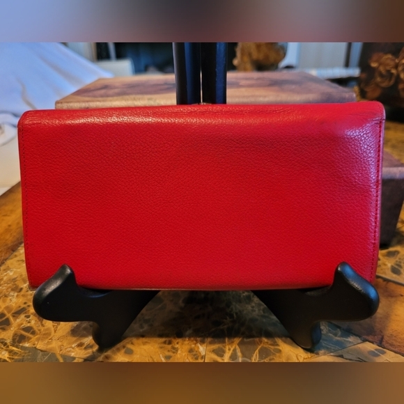 YSL red leather wallet - Picture 2 of 10
